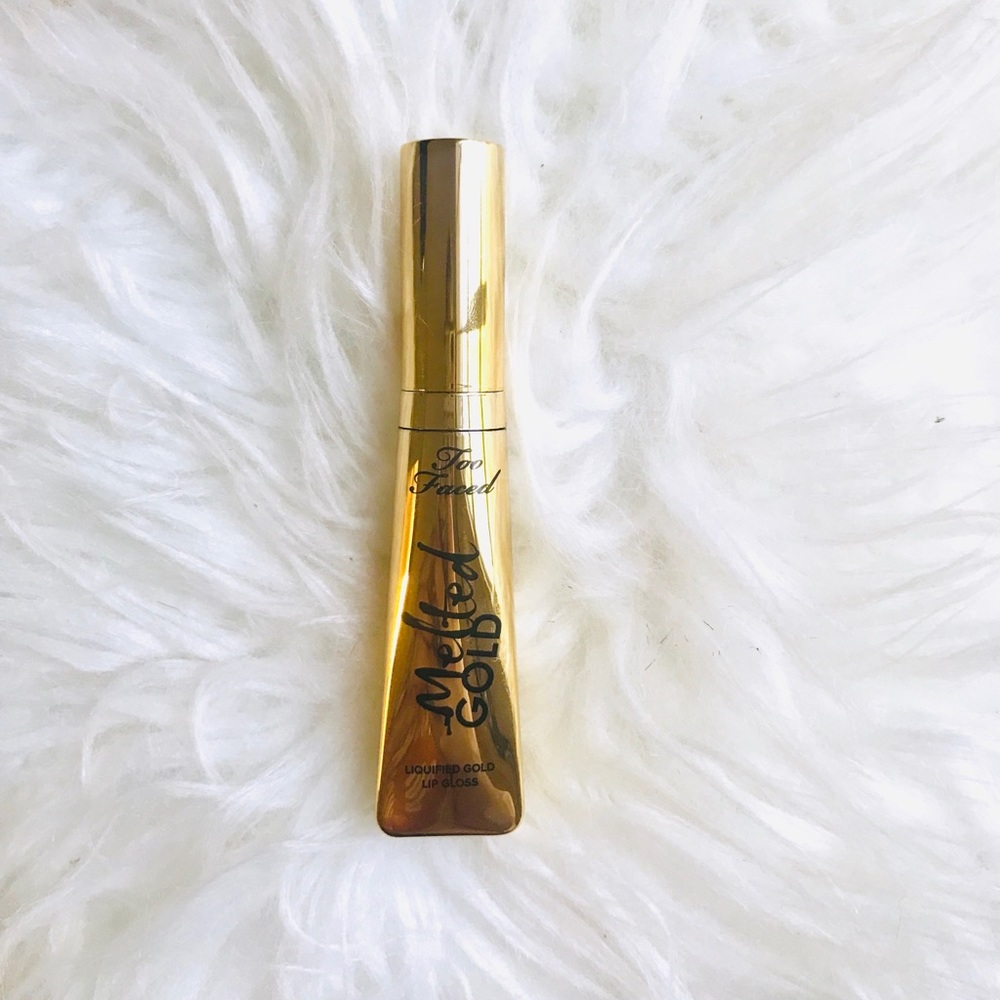 NEW Too Faced Melted Gold Lip Gloss